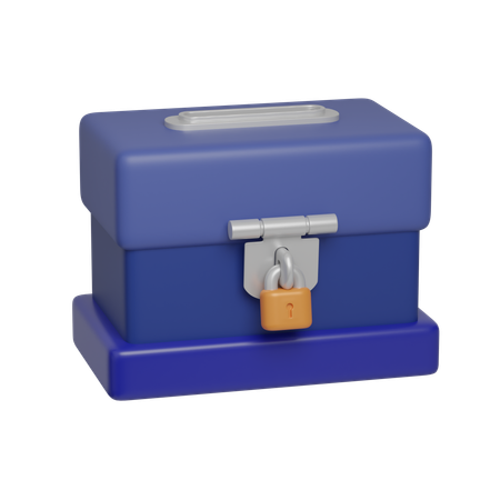 Cofre de poupança seguro  3D Icon