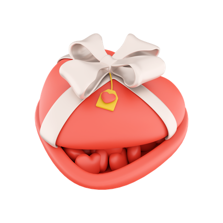Caixa de presente de coração  3D Icon