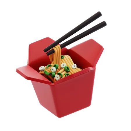 Caixa de ramen  3D Icon