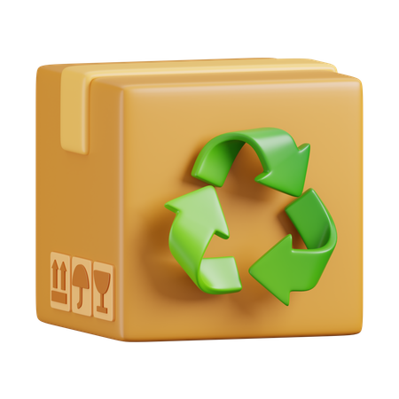 Caixa de reciclagem  3D Icon