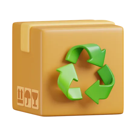Caixa de reciclagem  3D Icon