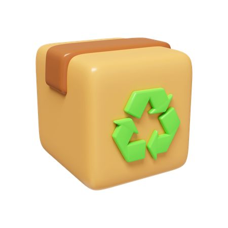 Caixa de reciclagem  3D Icon