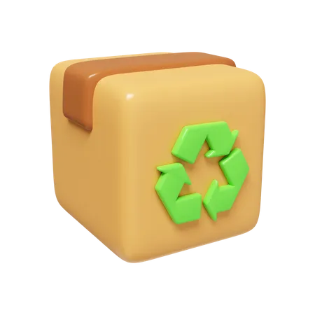 Caixa de reciclagem  3D Icon