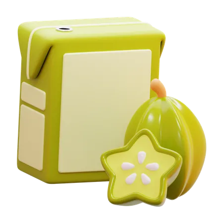 Caixa de suco de carambola  3D Icon