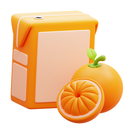 Caixa de suco de laranja  3D Icon