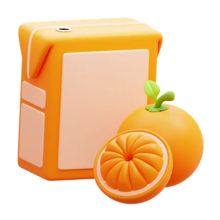 Caixa de suco de laranja  3D Icon