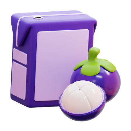 Caixa de suco de mangostão  3D Icon