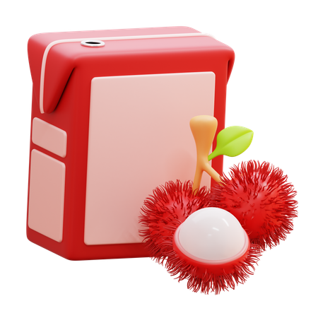 Caixa de suco de rambutan  3D Icon