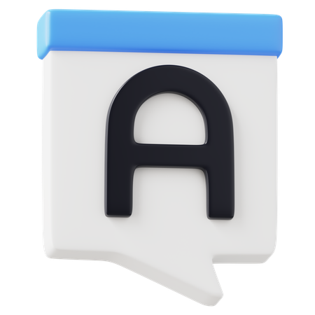 Caixa de texto  3D Icon
