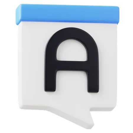 Caixa de texto  3D Icon