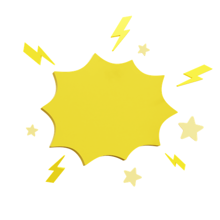 Caixa de texto boom  3D Icon