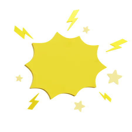 Caixa de texto boom  3D Icon