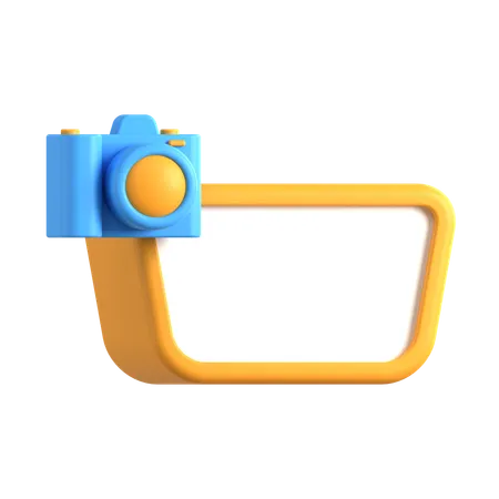 Caixa de texto com câmera  3D Icon