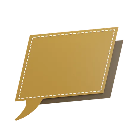 Caixa de texto de couro  3D Icon