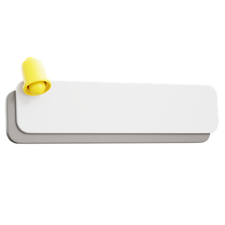 Caixa de texto de notificação  3D Icon