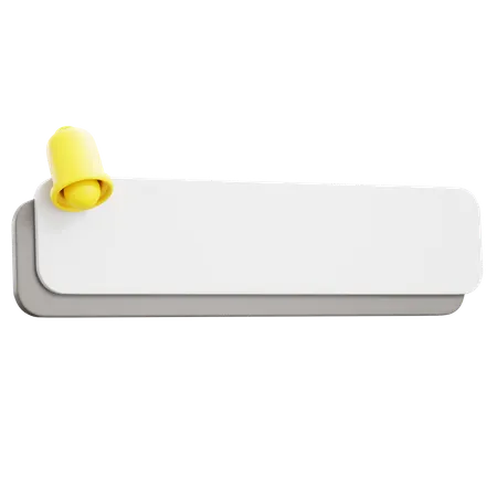 Caixa de texto de notificação  3D Icon