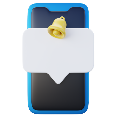 Caixa de texto de notificação por telefone  3D Icon