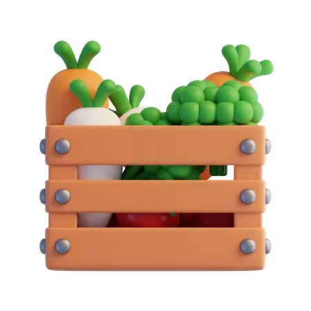 Caixa de vegetais  3D Icon