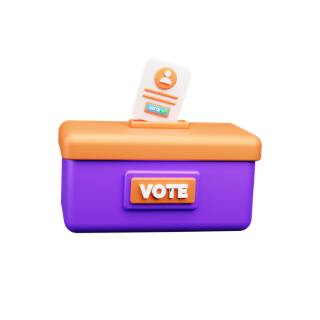 Caixa de votação  3D Icon