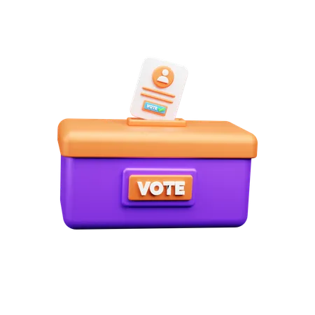 Caixa de votação  3D Icon