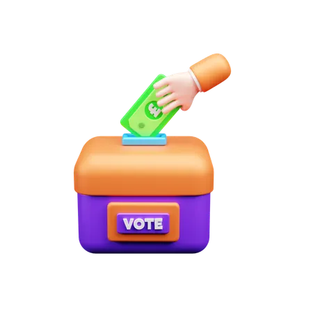 Caixa de votação  3D Icon