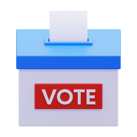 Caixa de votação  3D Icon