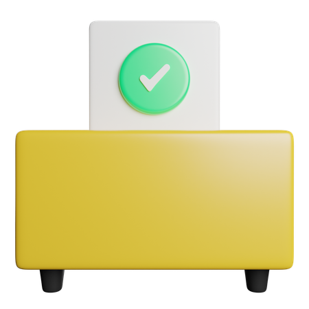 Caixa de votação  3D Icon