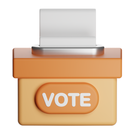 Caixa de votação  3D Icon