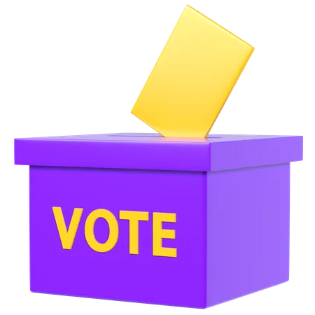 Caixa de votação  3D Illustration
