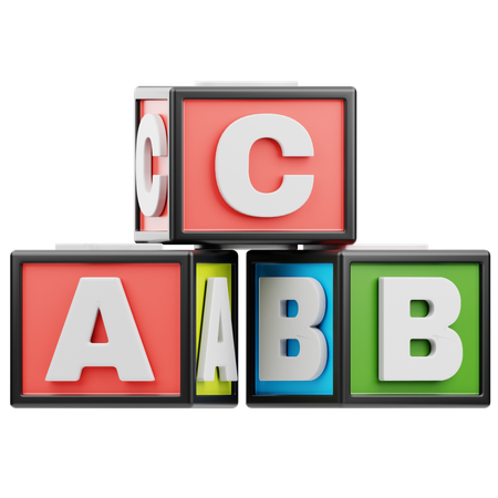 Caixa do Alfabeto  3D Icon