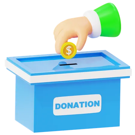 Caixa de caridade para doações  3D Icon
