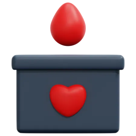 Caixa para doação de sangue  3D Icon
