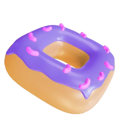 Rosquinha de caixa  3D Illustration