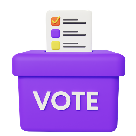 Caixa eleitoral  3D Illustration