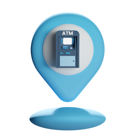 Pino de localização do caixa eletrônico  3D Icon