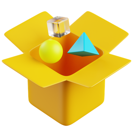 Caixa de forma  3D Icon