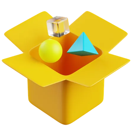 Caixa de forma  3D Icon