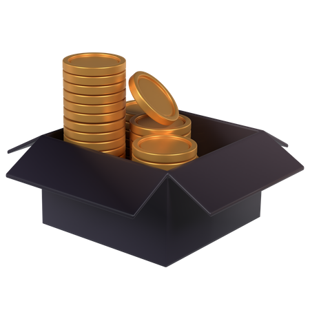 Caixa de moedas  3D Icon