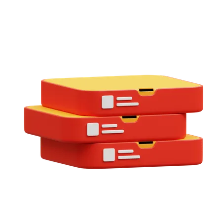 Caixa de pizza  3D Icon