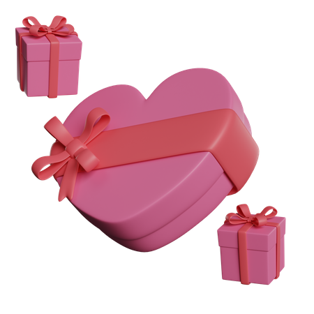 Caixa de presente de amor  3D Icon