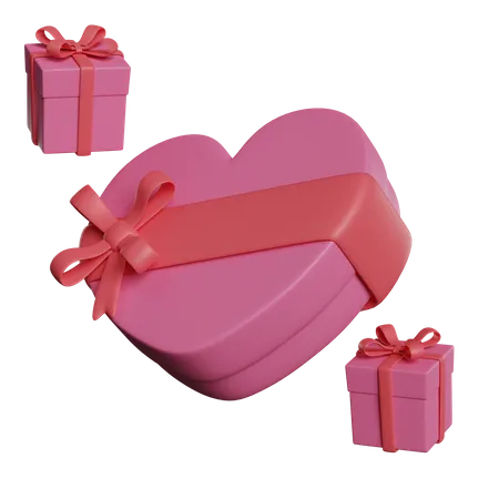 Caixa de presente de amor  3D Icon