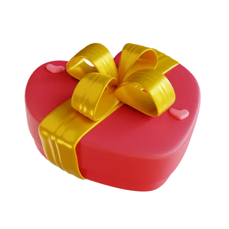 Caixa de presente de coração  3D Icon