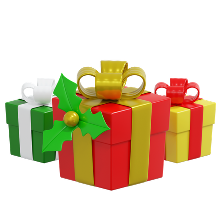 Caixa de presente de Natal  3D Icon