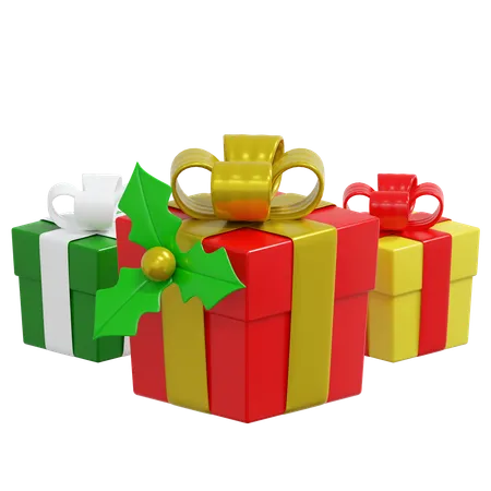 Caixa de presente de Natal  3D Icon