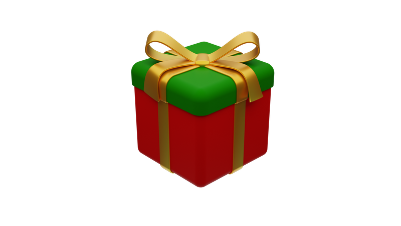 Caixa de presente de Natal  3D Icon