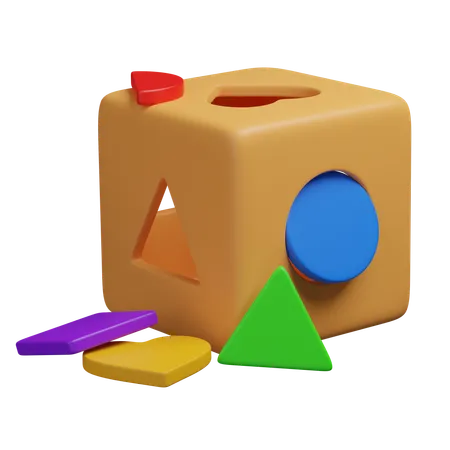 Caixa de quebra-cabeça infantil  3D Icon