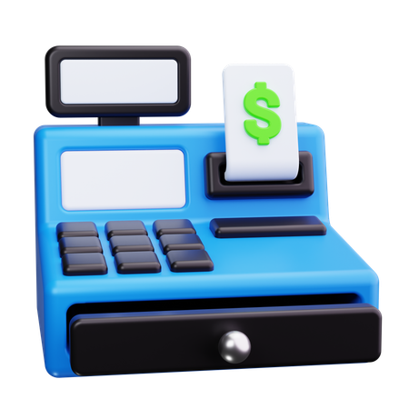 Caixa registradora  3D Icon