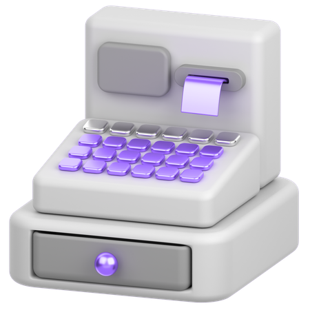 Caixa registradora  3D Icon