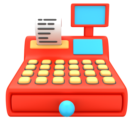 Caixa registradora  3D Icon