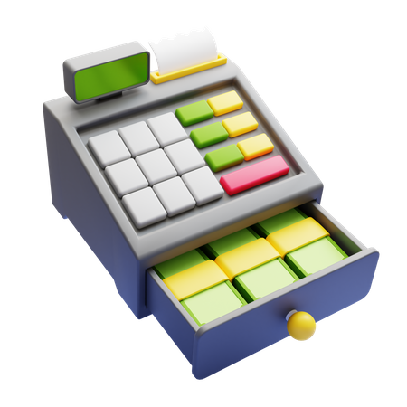 Caixa registradora  3D Icon